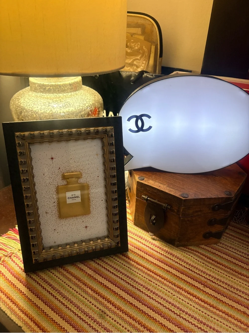 Chanel No.5 Framed Shopping Bag NWOT